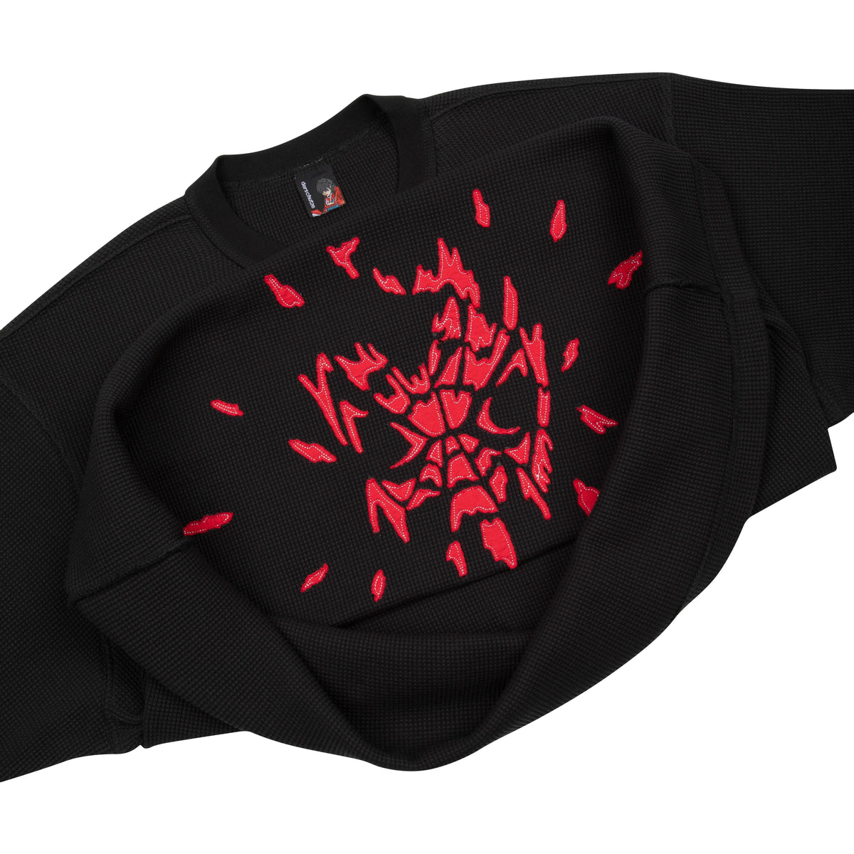 "spiderweb v2" waffle T Shirt black